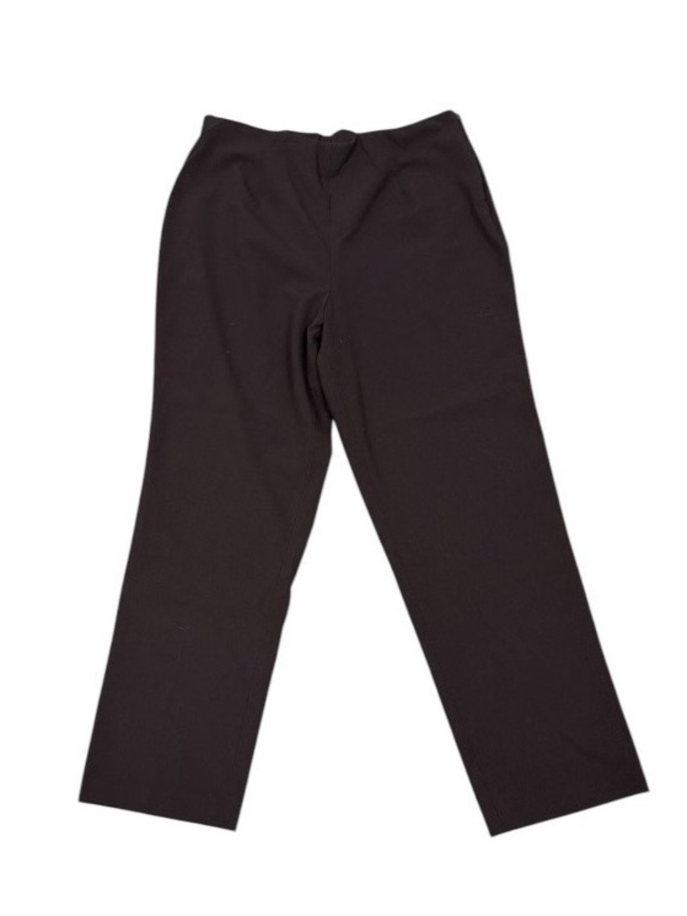 Susan Graver Dark Brown Stretch Comfort Waist Side Zip Pants